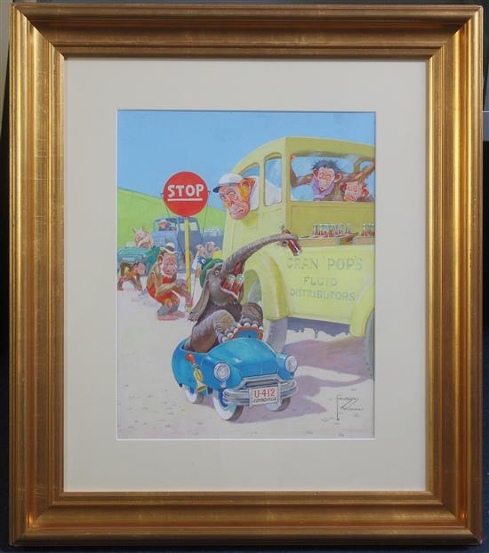 Lawson Wood (1878-1957) Jumbo Cola Thief, 15 x 11.75in.